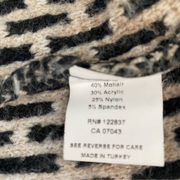 AVA Sweater Mohair Blend Chunky Large Collar Cardigan SZ S - Picture 13 of 15